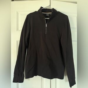 Boss Men's Black Zip-Up Sweater